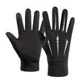 thumbnail image 1 of Hyasfey 1 Pair Winter Gloves Waterproof Windproof Thermal Velvet Lining Gloves Touch Screen Silicone Palm Mittens, 1 of 7