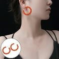 thumbnail image 1 of Hyasfey 1 Pair Women Single Hoop Earrings Fashion Sweet Style Candy-Colored Acrylic Circle Earrings Holiday Party Dress Ear Jewelry Accessories Birthday Valentine's Day Mother's Day Jewelry Gift, 1 of 8