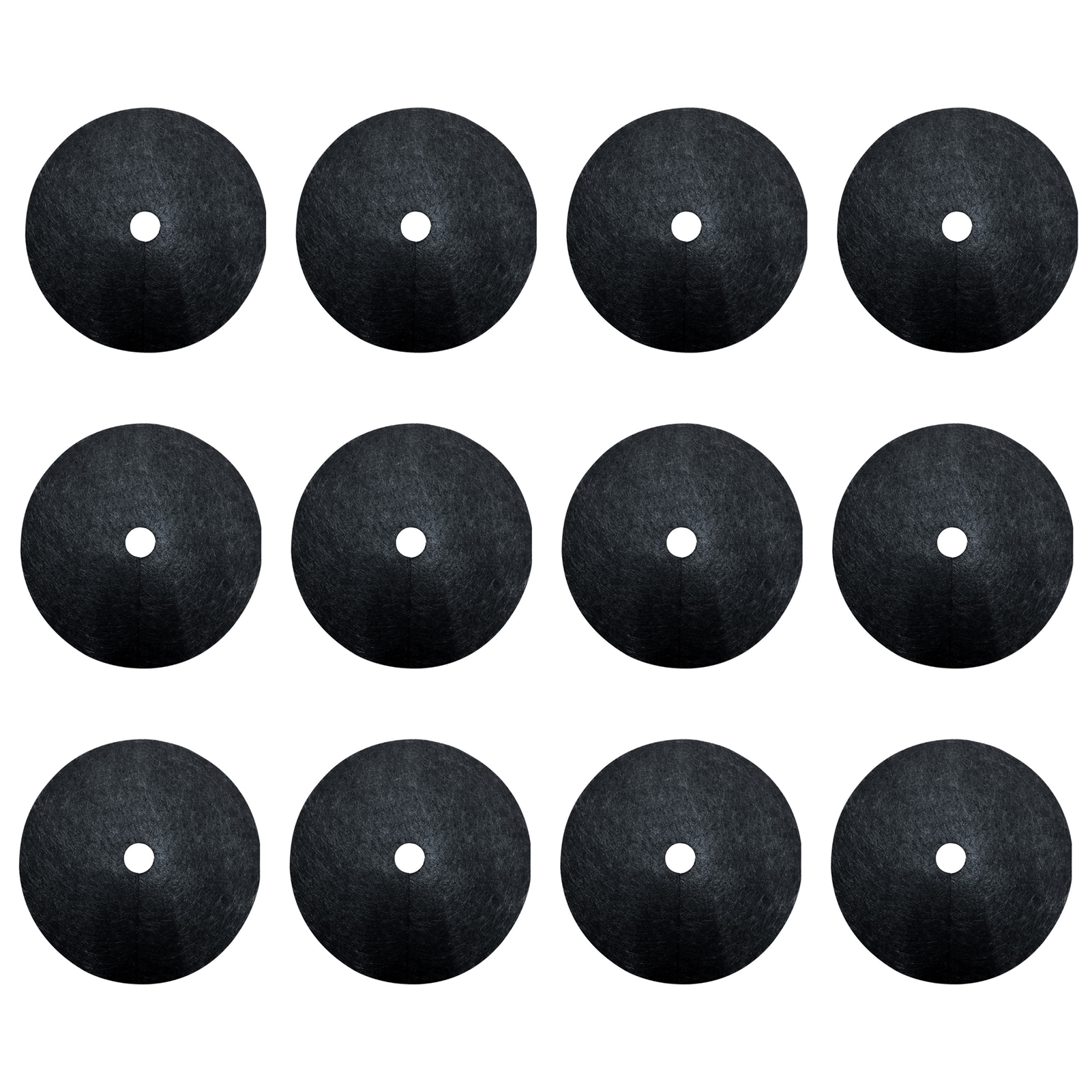 Hyasfey 12 Pcs Degradable Tree Mulch Ring Round Anti-Grass Protector Mat Non-Woven Fabric Cover Reusable Weed Barrier Mat for Root Protection Weed Control