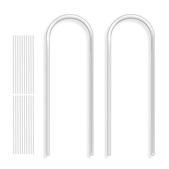 Hyasfey 2 Pcs U-Shaped Acrylic Plant Trellis Clear Plant Support with Twist Ties Climbing Plants Trellis for Small Houseplants Ivy Monstera