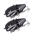thumbnail image 1 of Hyasfey 2Pcs 6CM/6.5G Multi-Jointed Pencil Fishing Lure with Double Hooks Slow Sinking 2-Section Swimbait Hard Artificial Bait Freshwater Saltwater Fishing Accessories, 1 of 7