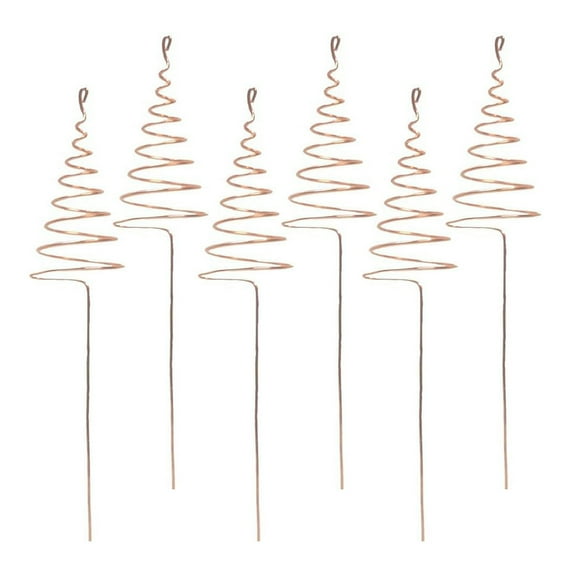 Hyasfey 3/6 Pcs Copper Wire Coil for Gardening Electroculture Copper Antennas Stakes Spiral Copper Coil Stakes for Indoor Outdoor Plants