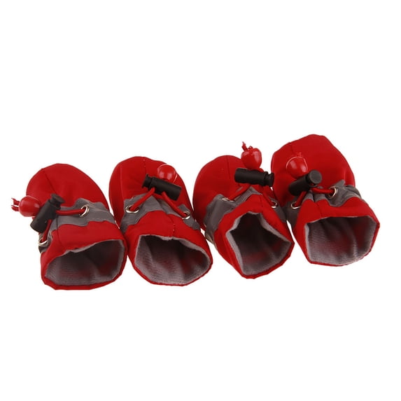 Hyasfey 4Pcs Non-Slip Pet Dog Boots, Waterproof Soft Shoes for Home or Outdoor Use