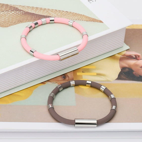 Hyasfey Anions Bracelet Minimalism 8-tube Negative Ion Balance Energy Wear-resistant Decorate Unisex Human Body Electrostatic Releaser Bracelet Daily Life Accessory