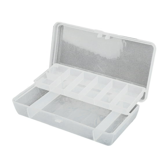 Hyasfey Clear Fishing Lure Box Double-layer Multi-Compartments Portable Waterproof Heavy Duty Artificial Fishing Bait Accessories Organizer Storage Case Container