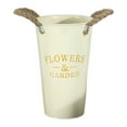 thumbnail image 1 of Hyasfey Deep Bucket Vase Galvanized Iron Flower Bucket with Rope Handles Retro Farmhouse Vase for Home Flower Arrangement, 1 of 7