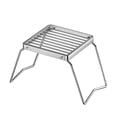 thumbnail image 1 of Hyasfey Folding Outdoor Camping Stove Grill Portable Heavy Duty Stainless Steel Backpacking Cooking Barbecue Picnic Collapsible Campfire Grate Grill Rack, 1 of 6