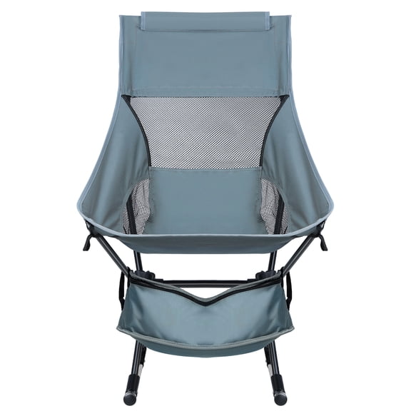 Hyasfey Folding Rocking Camping Chair, Adult Heavy Duty Camping Chair, Outside Folding Rocking Chair for Patio, Lawn and Outdoors, Supports 253lbs