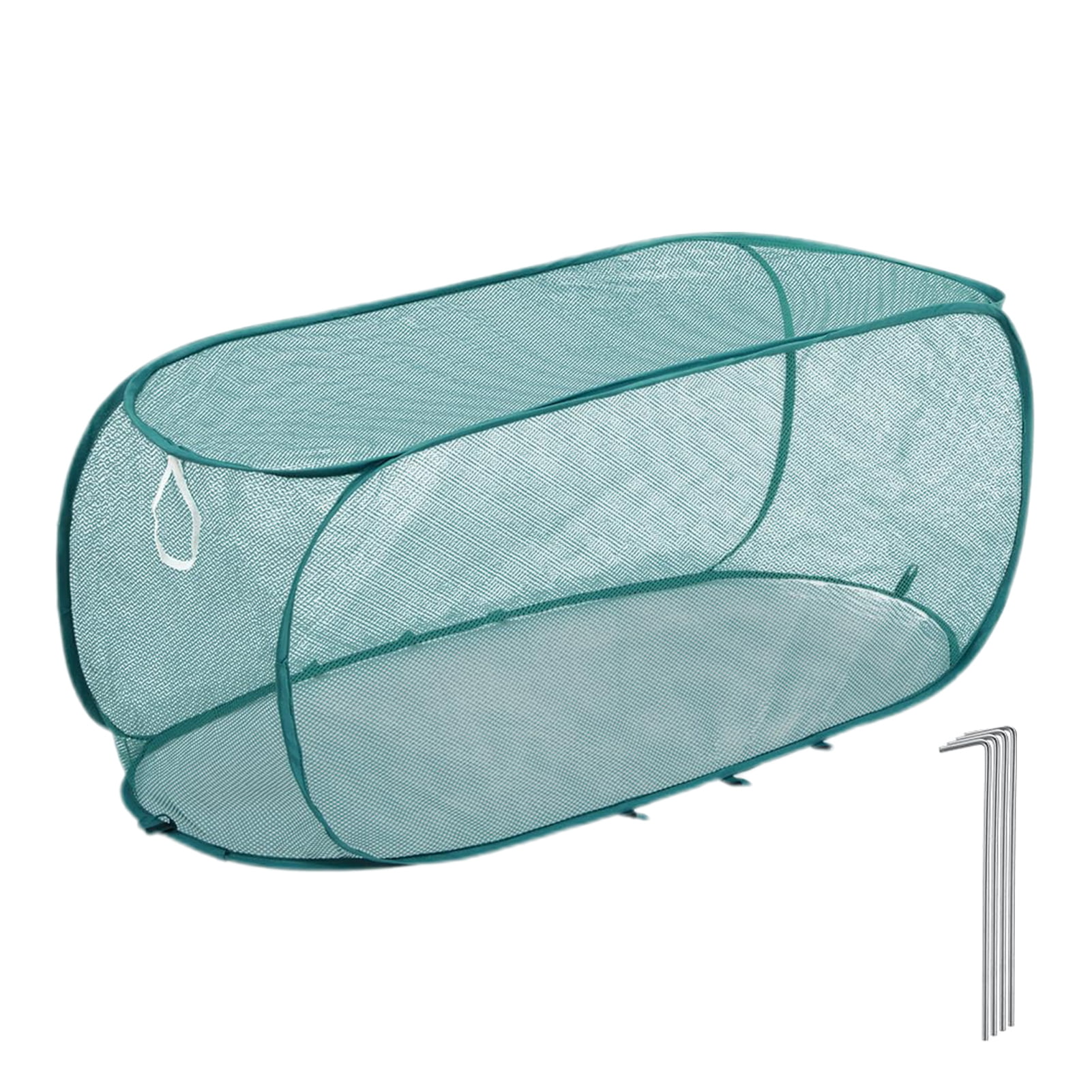 Hyasfey Garden Netting for Raised Beds Foldable Mesh Plant Cage with Ground Stakes Insect Bird Control Raised Bed Cover for Plant Protection