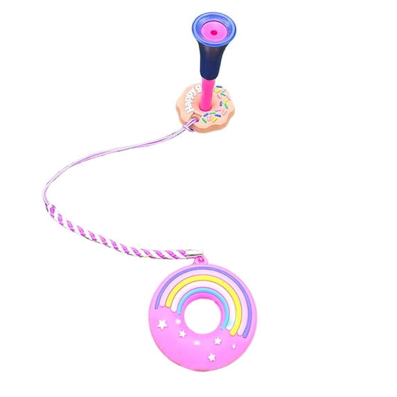 Hyasfey Golf Tee Holder Plastic Anti Lost Golf Tee Hanger Cartoon Donut Golf Tee Ring with Strap Golf Accessories for Men Women Golfer Gifts
