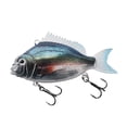 thumbnail image 1 of Hyasfey Hard Bait Swimbait with Treble Hook Realistic Looking Bright Color Natural Swimming Posture Portable Fishing Lure Fake Bait, 1 of 7