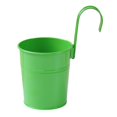 thumbnail image 1 of Hyasfey Iron Hanging Flower Pot Balcony Planter with Detachable Hook Solid Color Herb Pot for Indoor Windows Garden Fence Railing, 1 of 7