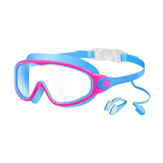 Hyasfey Kids Swim Goggles with Nose Clip And Earplug Anti-Fog UV Protection Pool Glasses Anti Shattered Lens for Boys Girls