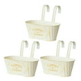 thumbnail image 1 of Hyasfey Over Fence Planters Metal Hanging Flower Pots Railing Fence Planters with Detachable Hooks for Garden Fence Home Balcony Terrace, 1 of 6