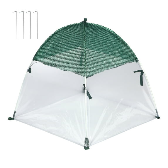 Hyasfey Pest Barrier Plant Tent Cover with Stake Outdoor Garden Fruits Vegetables Plant Shade Netting Mesh Cover Bird Animal Protection Guard Cover