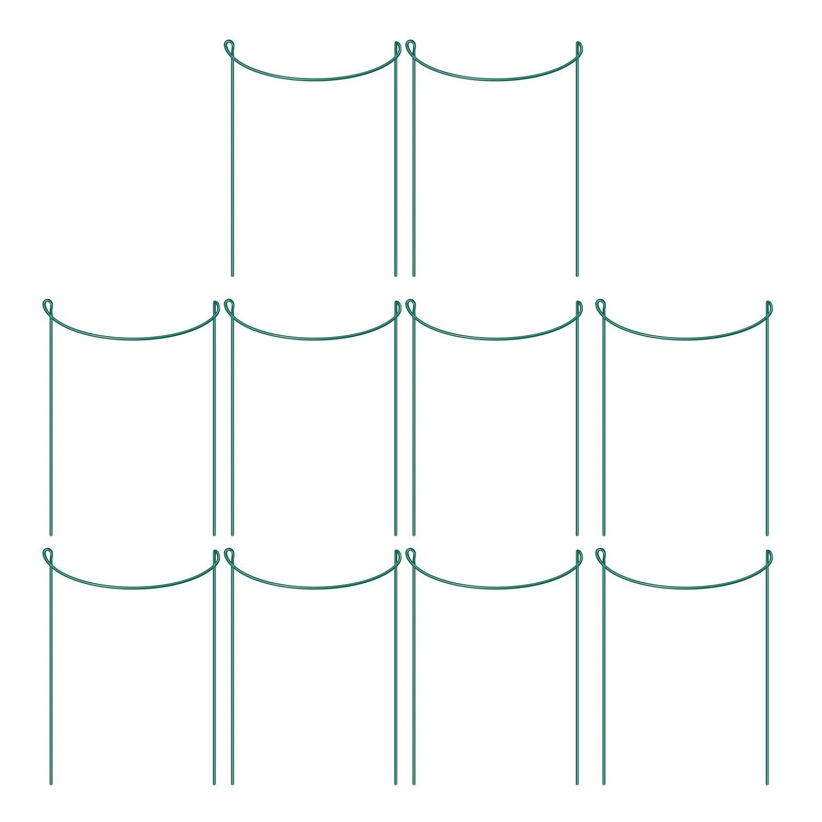Hyasfey Plant Support Stakes Half Round Top Metal Plant Stake Peony Cages And Supports Garden Plant Support Rings for Outdoor Indoor Plants Tomato Hydrangea