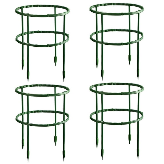 Hyasfey Plant Support Stakes Stackable Half Round Plant Stakes Easy Assembly Stake Trellis Plant Cages for Indoor Outdoor Tomato Monstera Hydrangea Climbing Plants