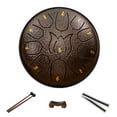 thumbnail image 1 of Hyasfey Steel Tongue Drum Compact Design Portable Easy to Use 11 Notes 6 Inches Rain Drum Musical Percussion Instrument, 1 of 7