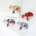 thumbnail image 1 of Hyasfey Vivid Fox Shape Brooch Shiny Rhinestones Pin Women Lovely Enamel Animal Party Casual Badge Clothes Accessories, 1 of 8