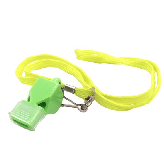Hyasfey Whistle with Lanyard And Mouth Grip Plastic Sports Whistle Loud Crisp Sound Whistle for Coaches Referees Training Camping Emergency Survival