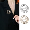 thumbnail image 1 of Hyasfey Women Brooch Pin Faux Pearl Rhinestone Elegant Sweater Shawl Scarves Clip Breast Pin Charm Dress Decoration Clothing Ornament Wedding Party Jewelry, 1 of 7