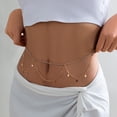 thumbnail image 1 of Hyasfey Women Waist Chain Multi-layers Minimalist Golden Metal Beach Bikini Body Chain Belt Summer Party Club Fashion Jewelry, 1 of 1