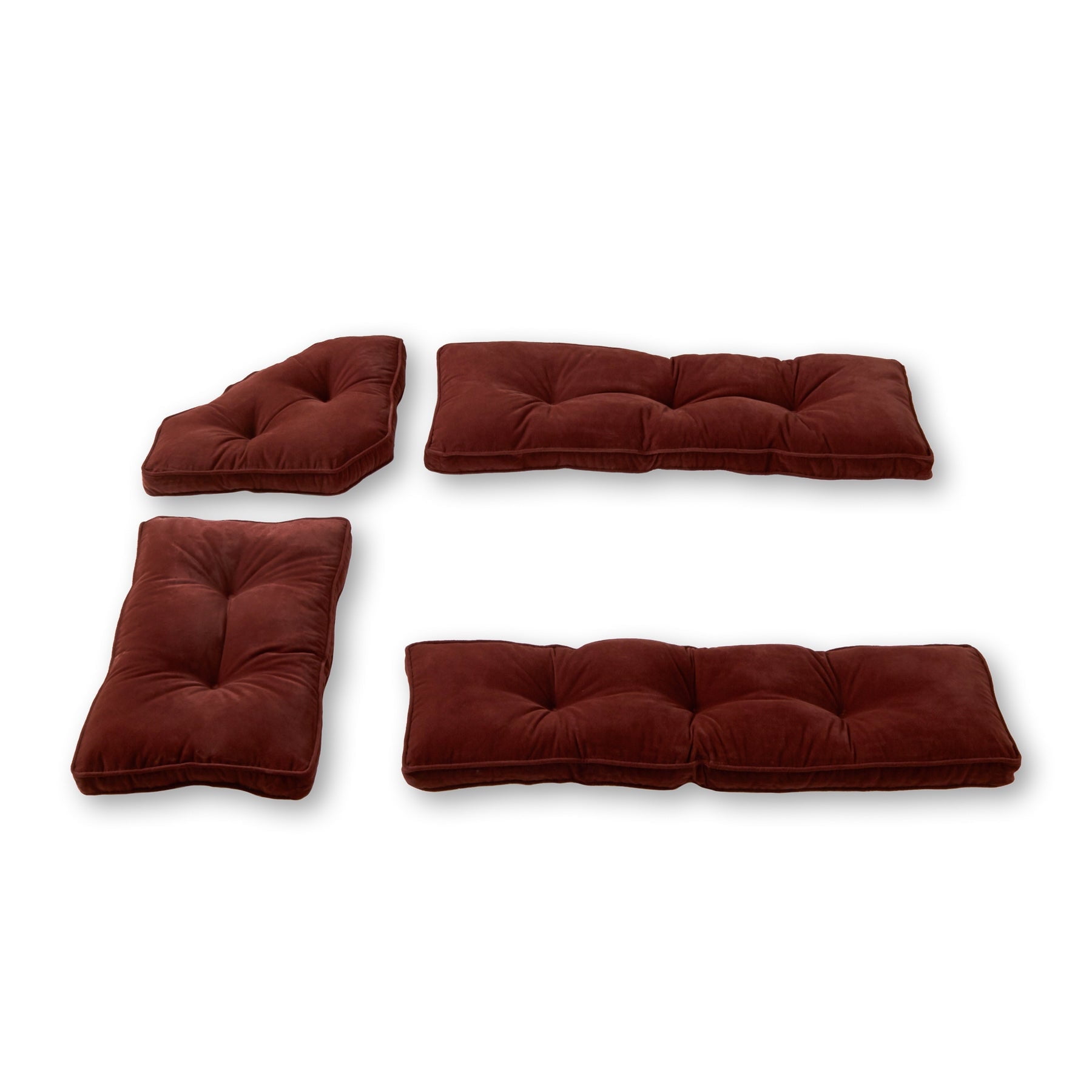 Greendale Home Fashions Hyatt 4-Piece Scarlet Microfiber Kitchen