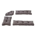 thumbnail image 1 of Hyatt 4-Piece Solid Gray Microfiber Kitchen Nook Cushion Set by Greendale Home Fashions, 1 of 5