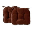 thumbnail image 1 of Burgundy Hyatt Microfiber 17 x 15 in. Indoor Tufted Chair Cushion (2-Pack) by Greendale Home Fashions, 1 of 5