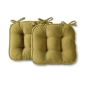 Moss Hyatt Microfiber 17 x 15 in. Indoor Tufted Chair Cushion (2-Pack) by Greendale Home Fashions price history and forecast - Greendale Home Fashions CP5207S2-MOSS