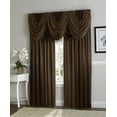 thumbnail image 1 of Hyatt Window Curtain & Fringed Valance Complete 9 Piece Window Treatment Set - Coffee Bean, 1 of 1
