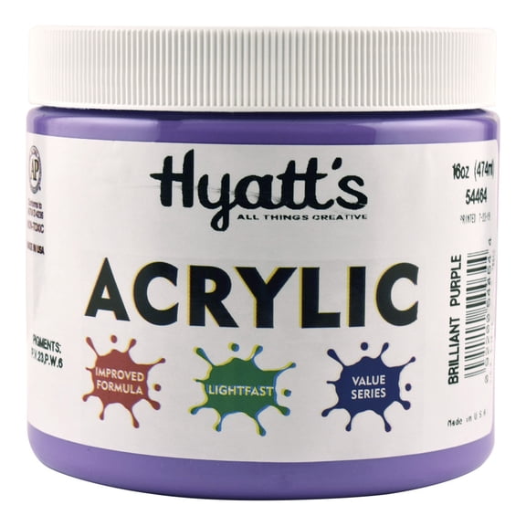 Hyatt's Acrylic 16 Oz Brilliant Purple