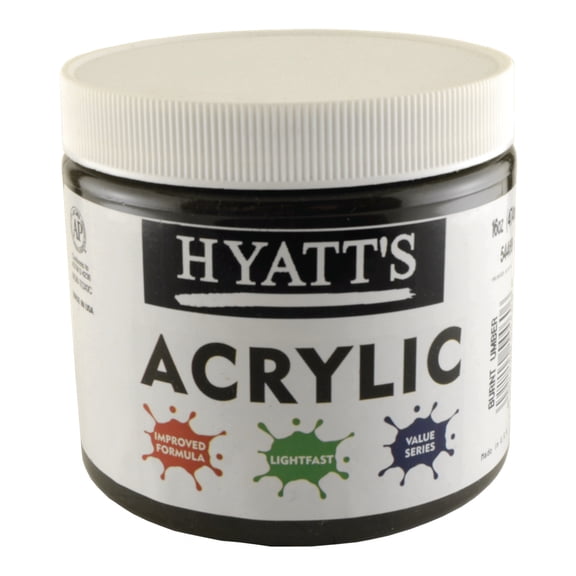 Hyatt's Acrylic 16 Oz Burnt Umber