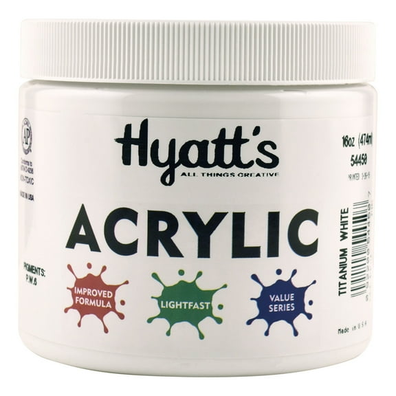Hyatt's Acrylic 16 Oz Titanium White