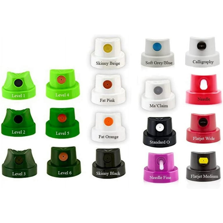 Spray Paint Caps Compatible with Montana Cans Master Cap Set Includes 18 Caps
