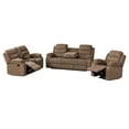 thumbnail image 1 of Hybition Fabric Reclining Sofa Set Modern Chair & Loveseat & Sofa Set Brown, 1 of 7