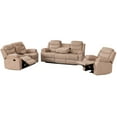 thumbnail image 1 of Hybition Fabric Reclining Sofa Set Modern Chair & Loveseat & Sofa Set Camel, 1 of 7