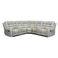 thumbnail image 1 of Hybition Manual Recliner Sectional Sofa Set PU Leather L-Shaped Couch Beige, 1 of 8