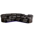thumbnail image 1 of Hybition Power Reclining Sectional Sofa  PU Leather L-Shaped Sofa -Brown, 1 of 8