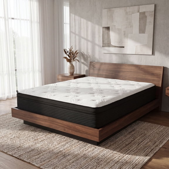 Hybrid 13 inch Plush Full Mattress with Pocketed Coils