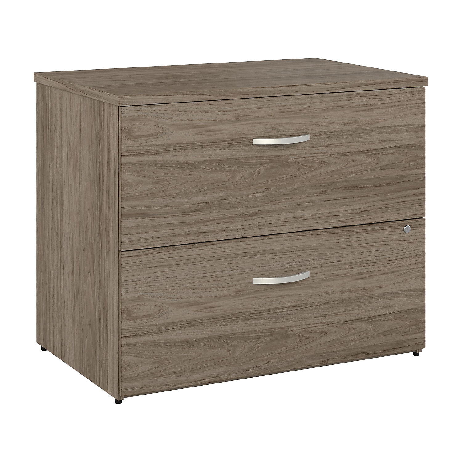 Hybrid 2 Drawer Lateral File Cabinet in Modern Hickory - Engineered Wood - image 1 of 8