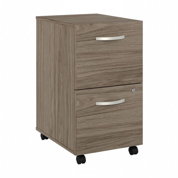 Studio C 2 Drawer Mobile File Cabinet in Modern Hickory - Engineered Wood