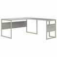 thumbnail image 1 of Hybrid 60W x 30D L Shaped Table Desk in Platinum Gray - Engineered Wood, 1 of 7