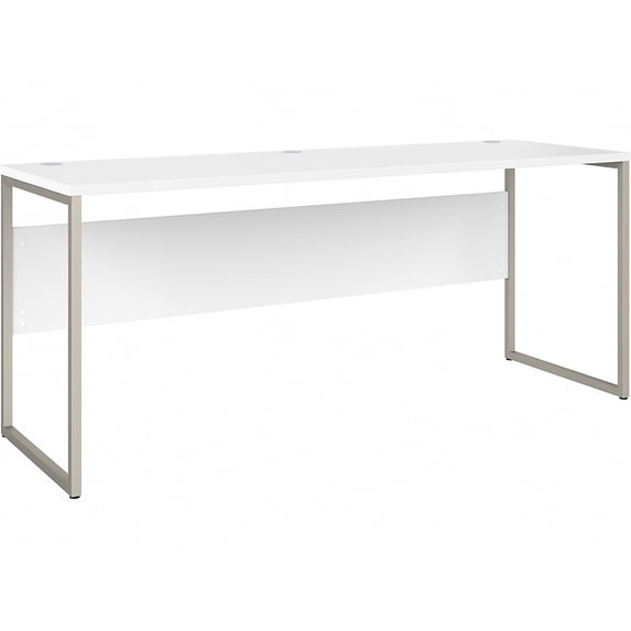 Hybrid 72W x 24D Computer Table Desk in White - Engineered Wood