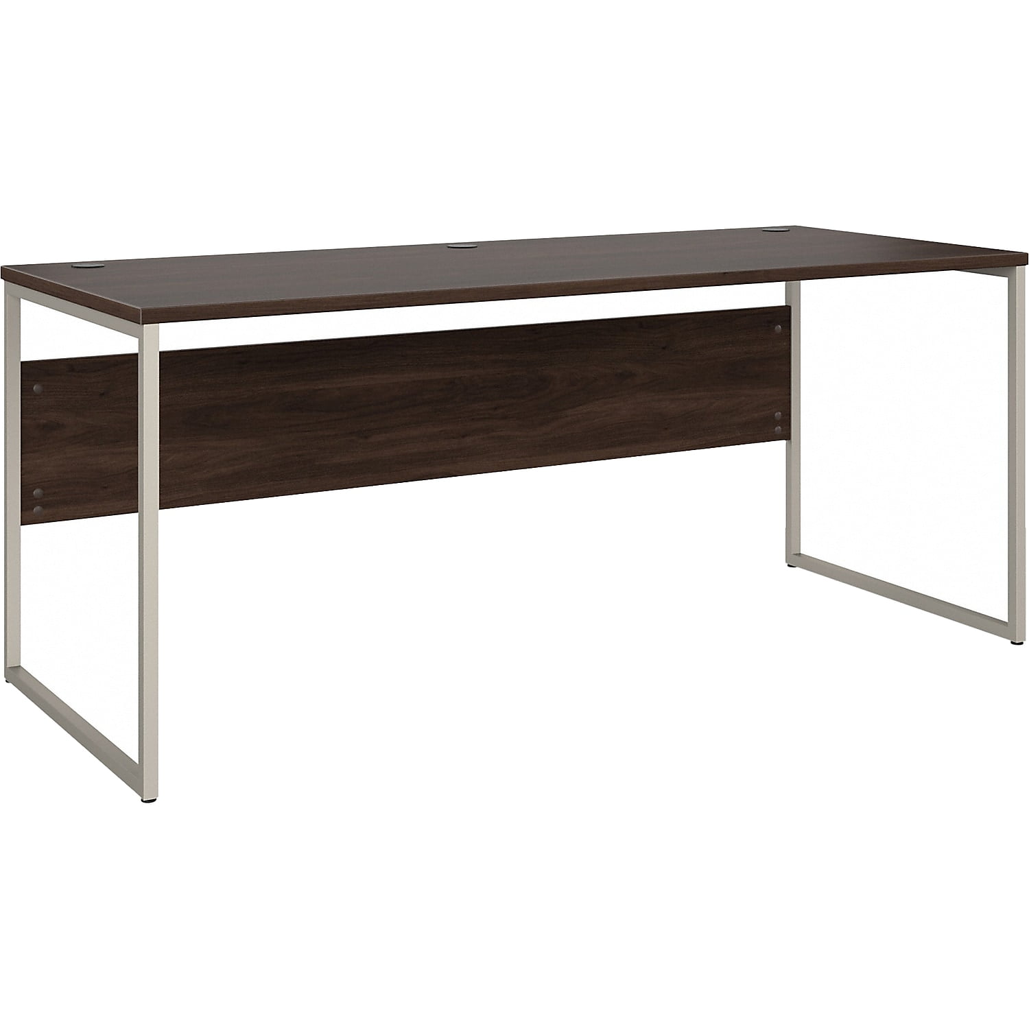 Hybrid 72w x 30d computer table desk in black walnut engineered wood