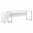 thumbnail image 1 of Hybrid 72W x 36D Computer Desk with Drawers in White - Engineered Wood, 1 of 7