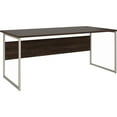 thumbnail image 1 of Hybrid 72W x 36D Computer Table Desk in Black Walnut - Engineered Wood, 1 of 7