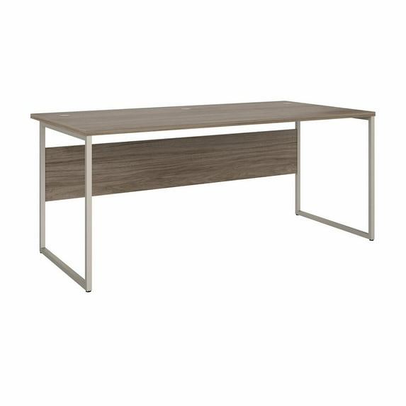 Hybrid 72W x 36D Computer Table Desk in Modern Hickory - Engineered Wood