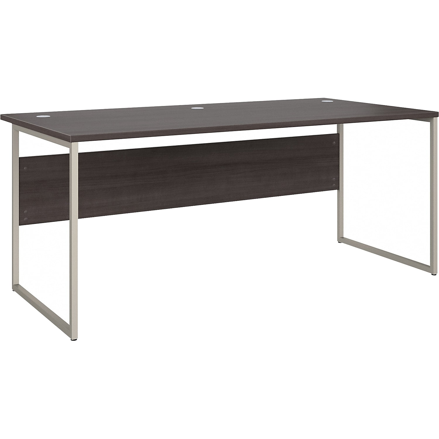 Storm Gray 71'' Contemporary Home Office Desk with Drawer and Filing Cabinet