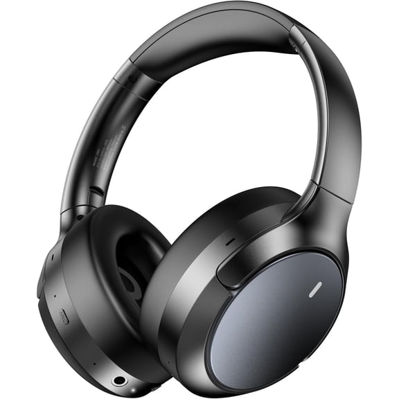 Hybrid ANC Over-Ear Headphones, 100H Playtime, Hi-Res Audio, 6.0, Multi-Mode Noise Cancellation, Comfort Fit, iOS & Android Compatible, Foldable Design, Travel-Friendly (Black)